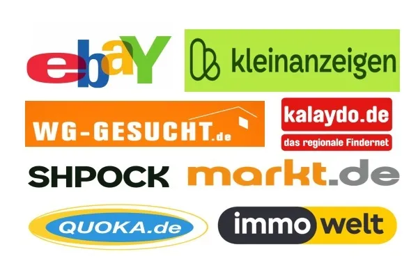 Logotipos dos principais sites de classificados alemães